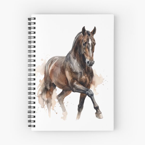 Item preview, Bay Horse in Motion Watercolor designed and sold by Rutvain.