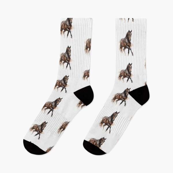 Item preview, Bay Horse in Motion Watercolor designed and sold by Rutvain.