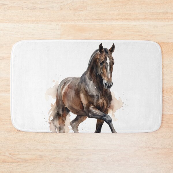 Item preview, Bay Horse in Motion Watercolor designed and sold by Rutvain.