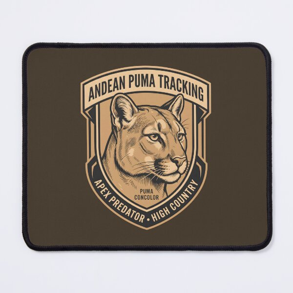 Item preview, Andean Puma Tracking Apex Predator Wildlife Emblem designed and sold by SplashTastic.