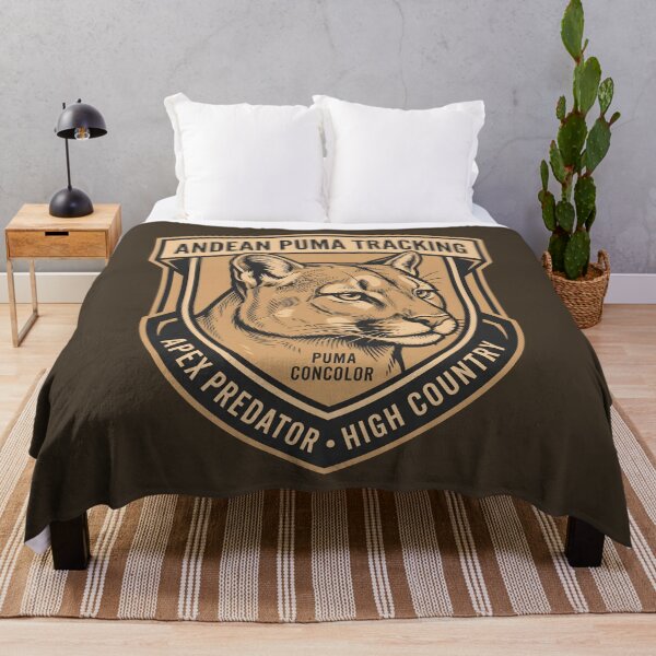 Item preview, Andean Puma Tracking Apex Predator Wildlife Emblem designed and sold by SplashTastic.