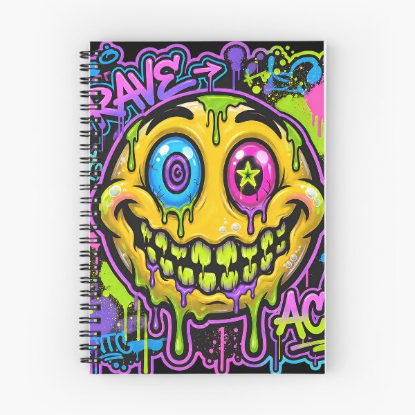Item preview, Acid Smile Face – Neon Rave Graffiti designed and sold by RH Design Lab.