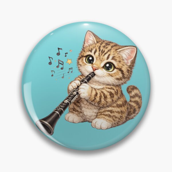 Item preview, cat playing clarinet designed and sold by PasoaPaso2025.