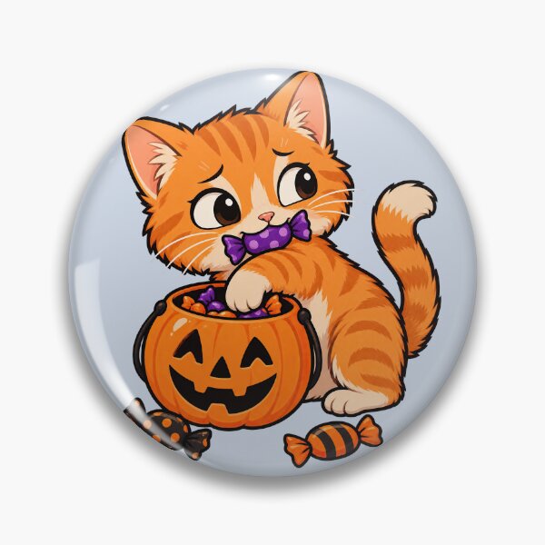 Item preview, Sneaky Cat Stealing Halloween Candy designed and sold by Triple-NTH.