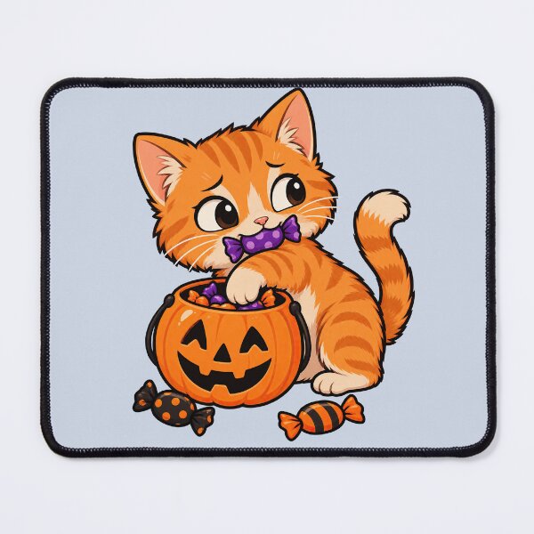 Item preview, Sneaky Cat Stealing Halloween Candy designed and sold by Triple-NTH.