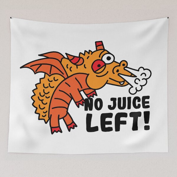 Item preview, No Juice Left! | Funny Exhausted Dragon designed and sold by Creatory.studio.