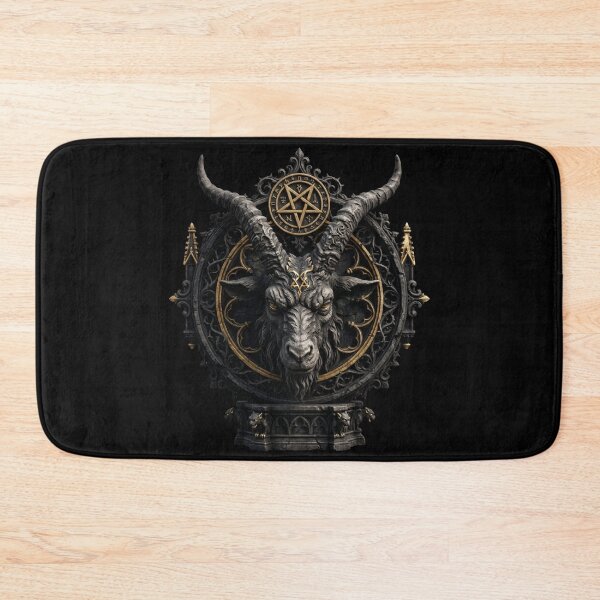 Item preview, Baphomet with Pentagram Medallion — Dark Gothic Sculpture designed and sold by David Mateo ArtWorks.