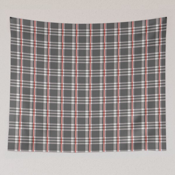 Item preview, Reynolds fun flannel inspired pattern - black with red stripe designed and sold by ReynoldsFun.