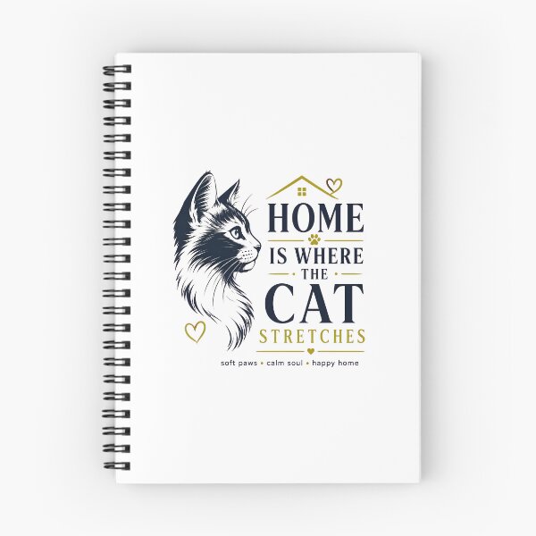 Item preview, Home Is Where The Cat Stretches Cute Cat Illustration Art designed and sold by Dmo3HarkoArt.