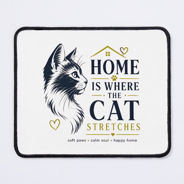 Item preview, Home Is Where The Cat Stretches Cute Cat Illustration Art designed and sold by Dmo3HarkoArt.