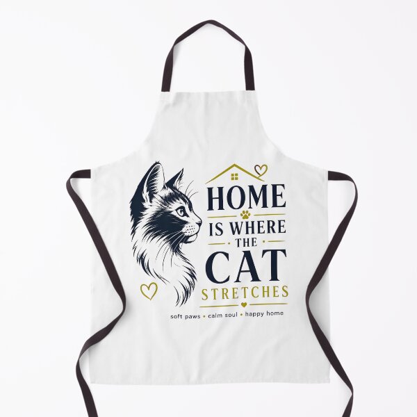 Item preview, Home Is Where The Cat Stretches Cute Cat Illustration Art designed and sold by Dmo3HarkoArt.