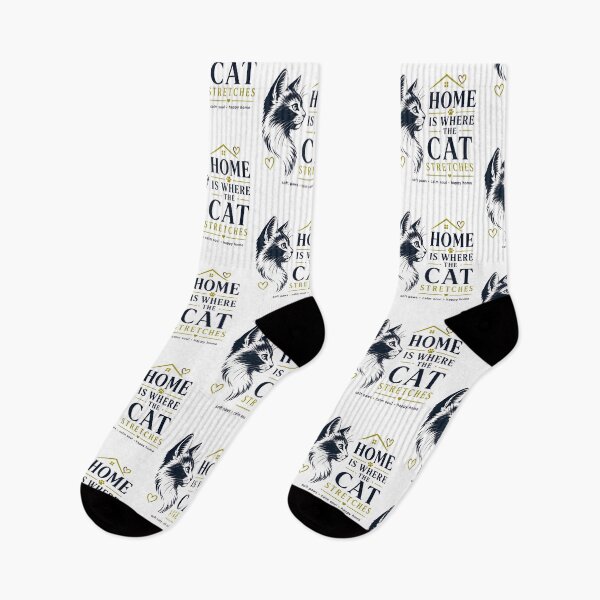 Item preview, Home Is Where The Cat Stretches Cute Cat Illustration Art designed and sold by Dmo3HarkoArt.