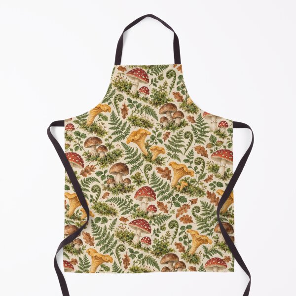 Item preview, Vintage Watercolor Wild Mushroom Fern Seamless Pattern designed and sold by SayMaria.
