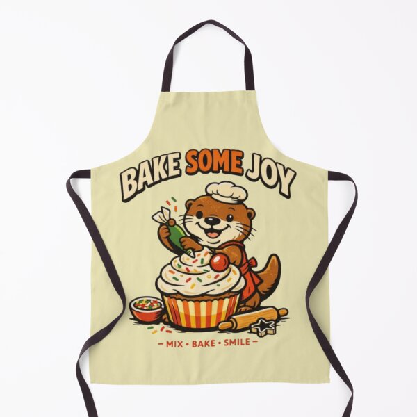 Item preview, Bake Some Joy – Whimsical Otter Baking Illustration designed and sold by Dogandesighn.
