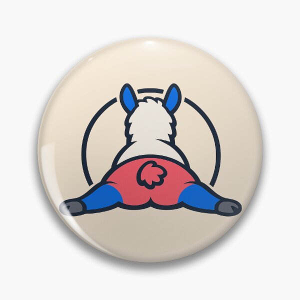Item preview, Cute Llama Sploot Funny Alpaca Butt Cartoon Emblem designed and sold by KungPowUnicorn.