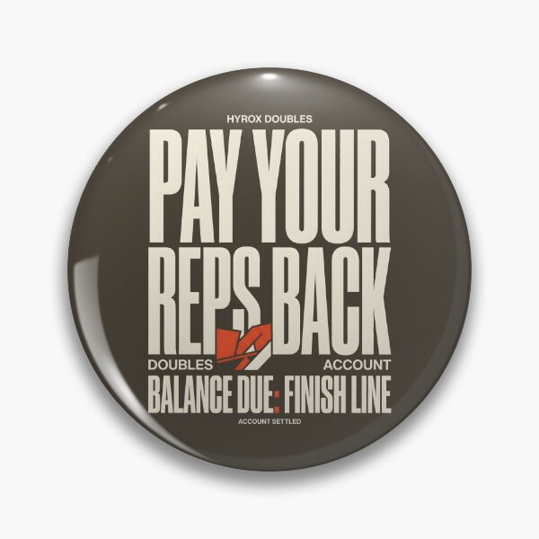 Item preview, Pay Your Reps Back Hyrox Doubles Gym Humor designed and sold by SplashTastic.