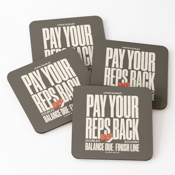 Item preview, Pay Your Reps Back Hyrox Doubles Gym Humor designed and sold by SplashTastic.