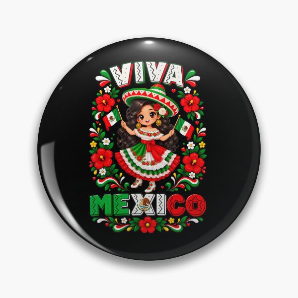 Item preview, Viva Mexico Mexican Girl Flag Independence Day designed and sold by snailslowdance.
