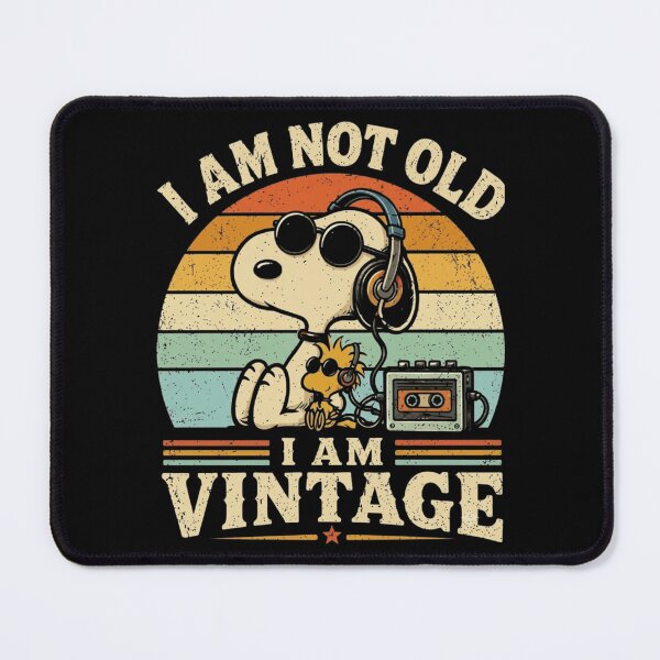 Item preview, Snoopy I Am Not Old I Am Vintage Retro Sunset Music designed and sold by Irusegbertamity.