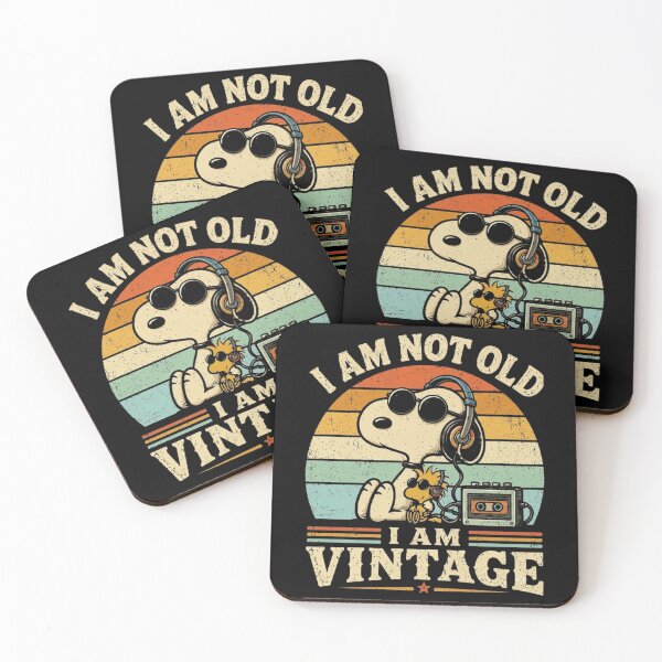 Item preview, Snoopy I Am Not Old I Am Vintage Retro Sunset Music   designed and sold by Irusegbertamity.
