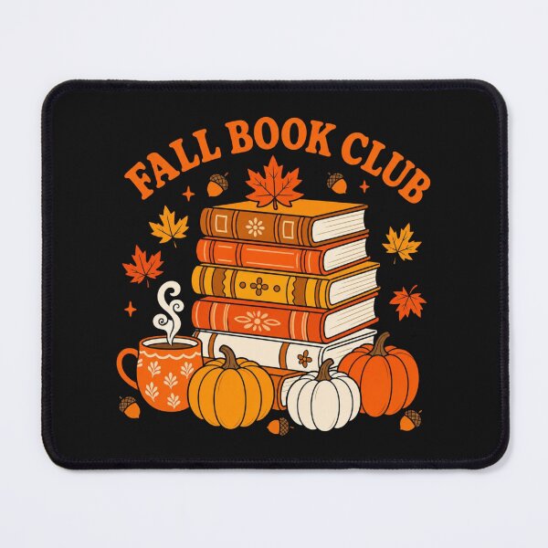 Item preview, Cozy Fall Book Club Pumpkin Autumn Leaves designed and sold by VibeTherapyArt.