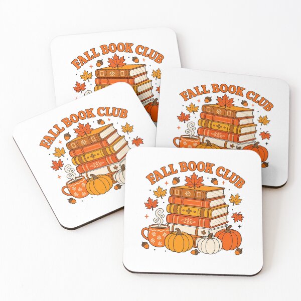 Item preview, Cozy Fall Book Club Pumpkin Autumn Leaves designed and sold by VibeTherapyArt.