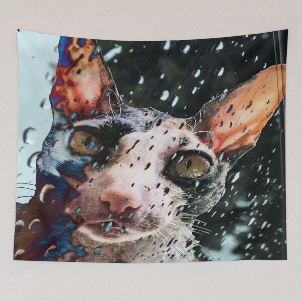 Item preview, Rainy Window Cornish Rex Cat designed and sold by Claws With Paws.