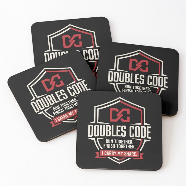 Item preview, Doubles Code Run Together Varsity Shield Emblem designed and sold by SplashTastic.