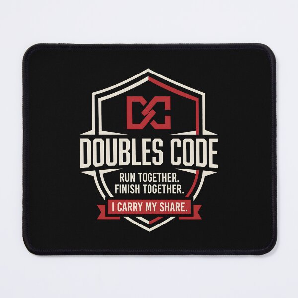 Item preview, Doubles Code Run Together Varsity Shield Emblem designed and sold by SplashTastic.