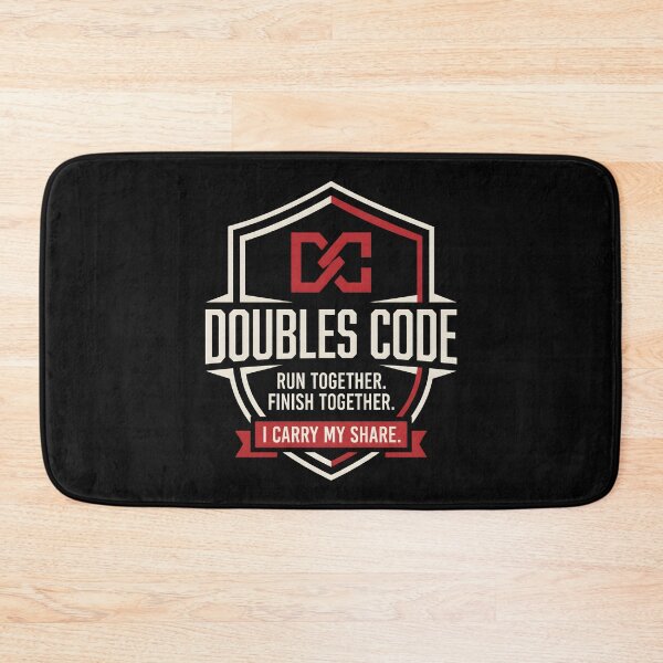 Item preview, Doubles Code Run Together Varsity Shield Emblem designed and sold by SplashTastic.