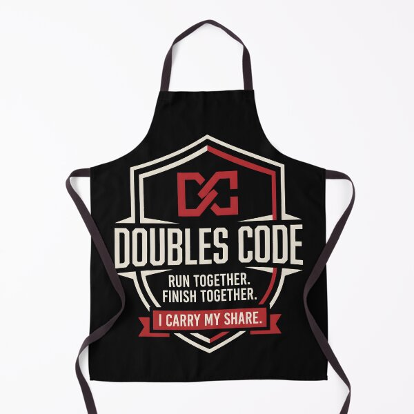 Item preview, Doubles Code Run Together Varsity Shield Emblem designed and sold by SplashTastic.