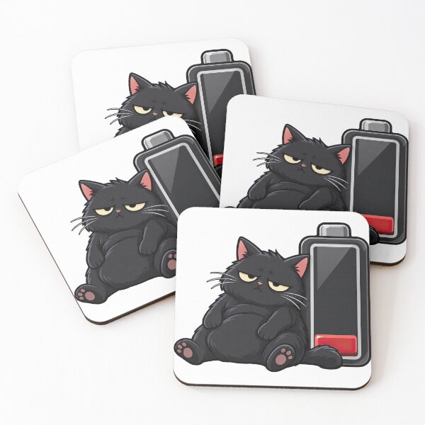 Item preview, Funny Social Battery Cat Meme designed and sold by Triple-NTH.