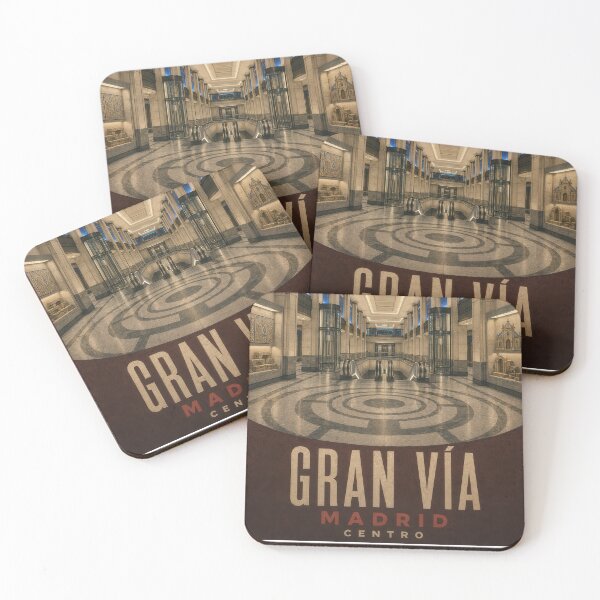 Item preview, Gran Vía Station – Vintage Madrid Metro Poster designed and sold by Earth Celebration Designs.