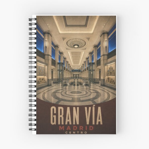Item preview, Gran Vía Station – Vintage Madrid Metro Poster designed and sold by Earth Celebration Designs.
