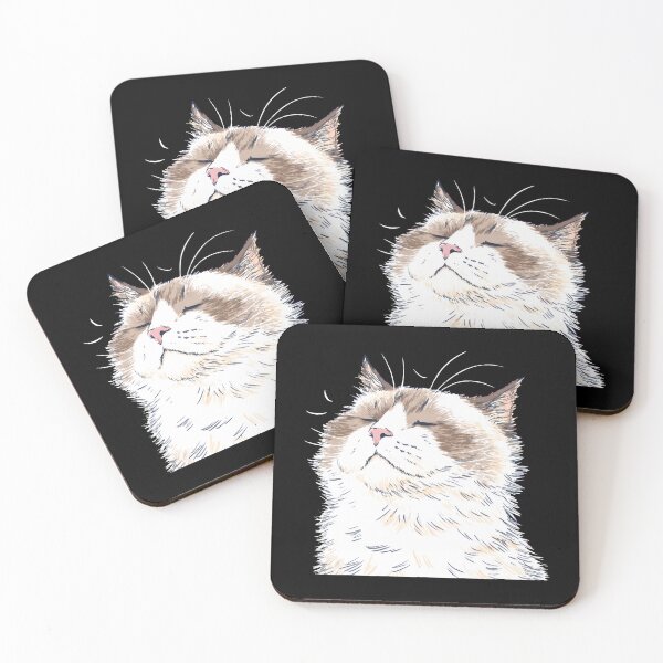 Item preview, Fluffy Cat Bliss Illustration designed and sold by Dmo3HarkoArt.