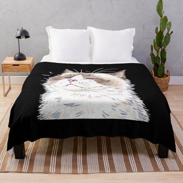 Item preview, Fluffy Cat Bliss Illustration designed and sold by Dmo3HarkoArt.