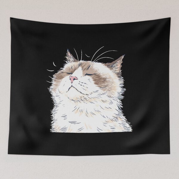 Item preview, Fluffy Cat Bliss Illustration designed and sold by Dmo3HarkoArt.