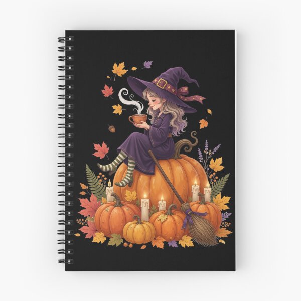 Item preview, Cozy Autumn Witch Halloween Pumpkin designed and sold by CF_VintageDesign.