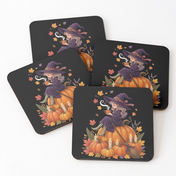 Item preview, Cozy Autumn Witch Halloween Pumpkin designed and sold by CF_VintageDesign.