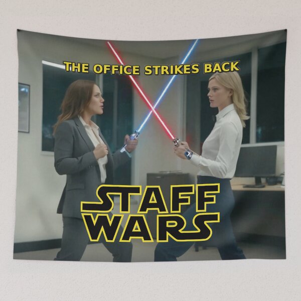 Item preview, STAFF WARS: The Office Strikes Back designed and sold by MotorMouthMerch.
