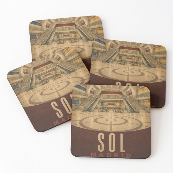 Item preview, Sol Station - Vintage Madrid Metro Poster designed and sold by Earth Celebration Designs.
