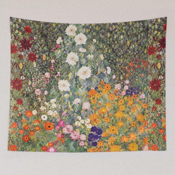 Aperçu de l'œuvre Jardin de fleurs de Gustav Klimt créée et vendue par maniacfitness.