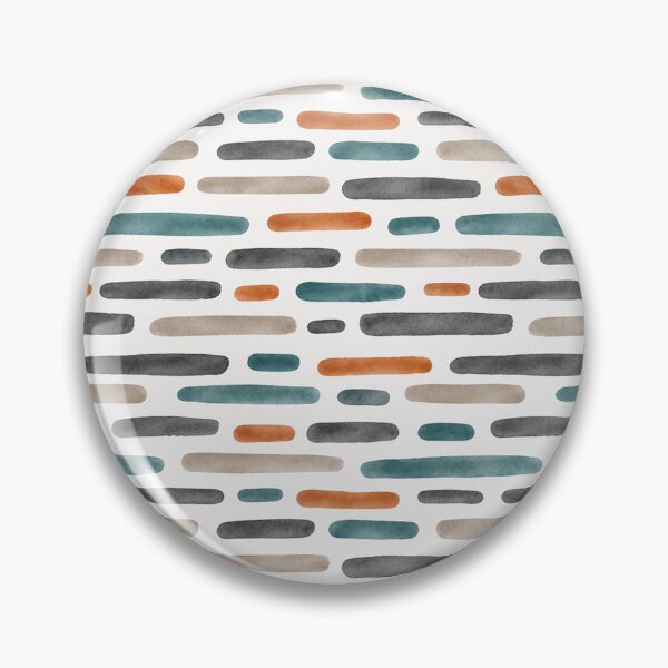 Item preview, Watercolor Horizontal Brush Strokes Pattern Teal Orange designed and sold by SayMaria.
