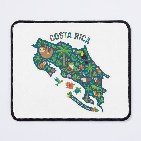 Item preview, Costa Rica Wildlife Map designed and sold by TicoInk.