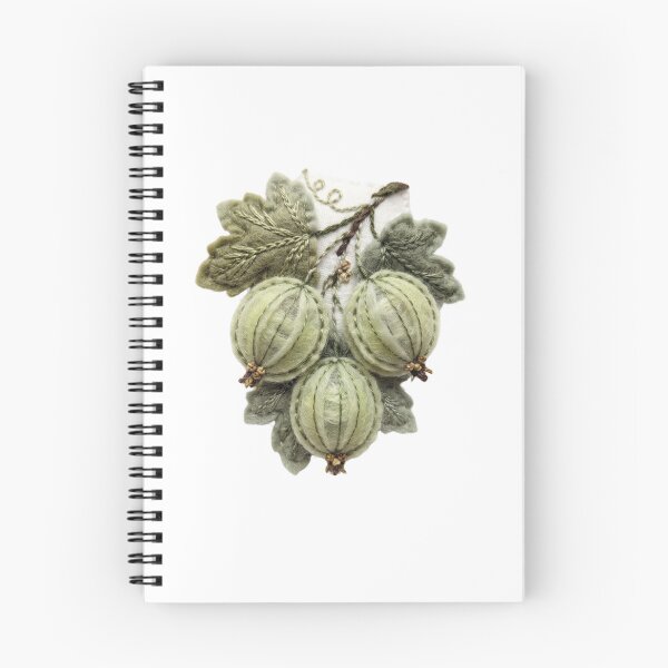 Item preview, Embroidered Gooseberries Green Fruit Botanical Art designed and sold by Tamanna Jahan.