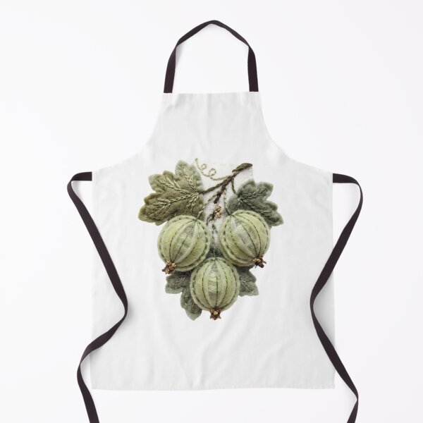 Item preview, Embroidered Gooseberries Green Fruit Botanical Art designed and sold by Mellow Doodle Co..