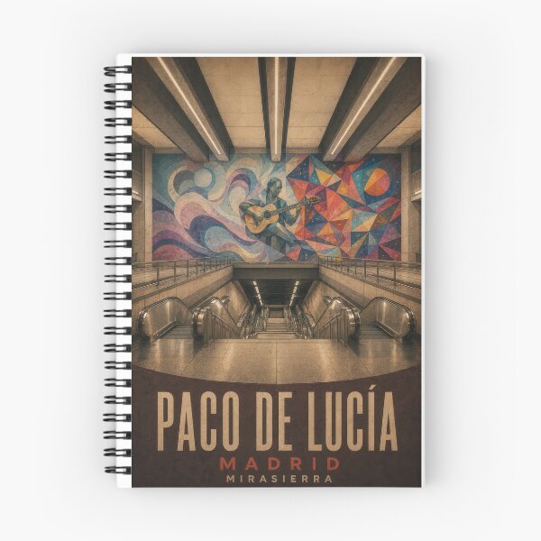 Item preview, Paco de Lucía Station – Vintage Madrid Metro Poster designed and sold by Earth Celebration Designs.