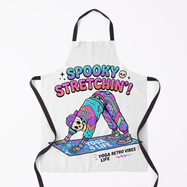 Item preview, Spooky Stretchin Retro Skeleton Yoga Downward Dog designed and sold by VibeTherapyArt.