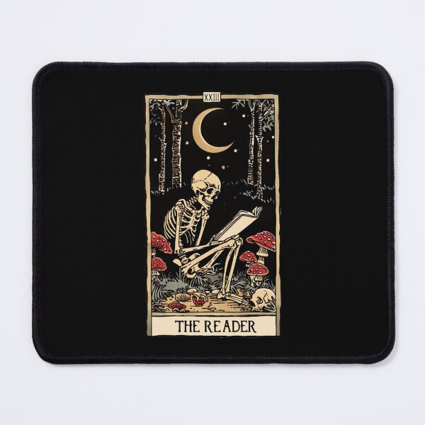 Item preview, the reader antique tarot cartomancy - skull and mushrooms with moon designed and sold by PatriciaAnn7.