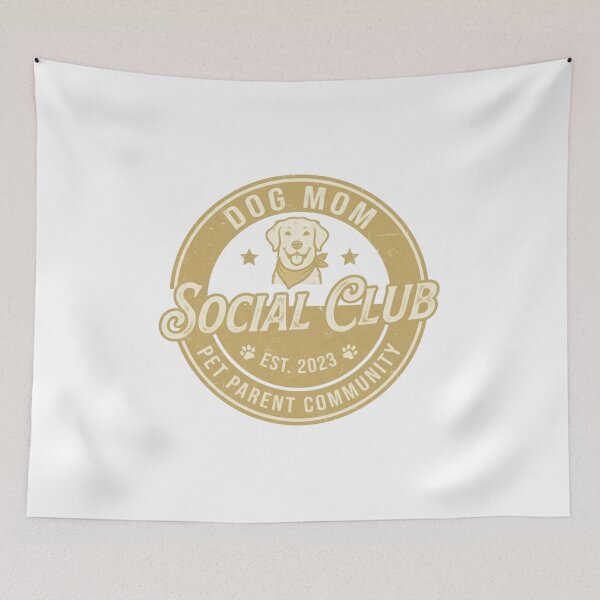 Item preview, Retro Dog Mom Social Club Vintage Badge Pet Owner Community Gift designed and sold by KreatoLab.